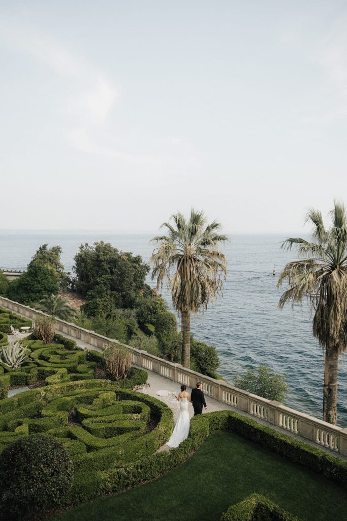 Lake Garda Isola del Garda wedding photographer editorial vintage cinematic style