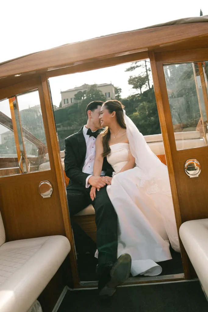 Film photographer lake como wedding elopement in villa del Balbianello