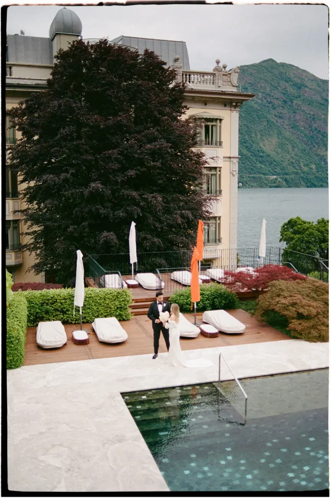 Grand hotel tremezzo wedding photographer lake como intimate cinematic editorial film photography super 8