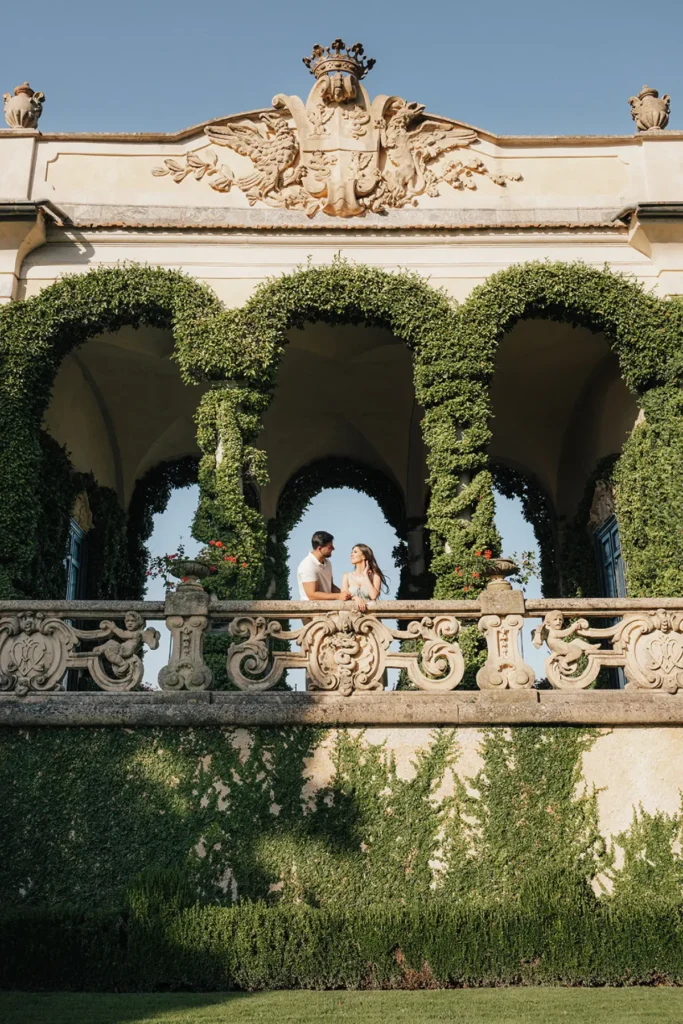 Lake como italy proposal photo shoot villa del balbianello photographer