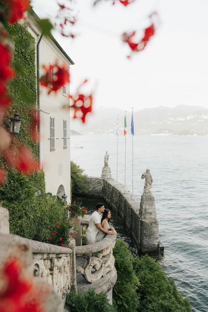 Lake como italy proposal photo shoot villa del balbianello photographer