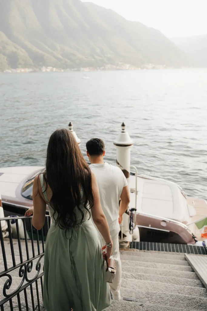 Lake como italy proposal photo shoot villa del balbianello photographer
