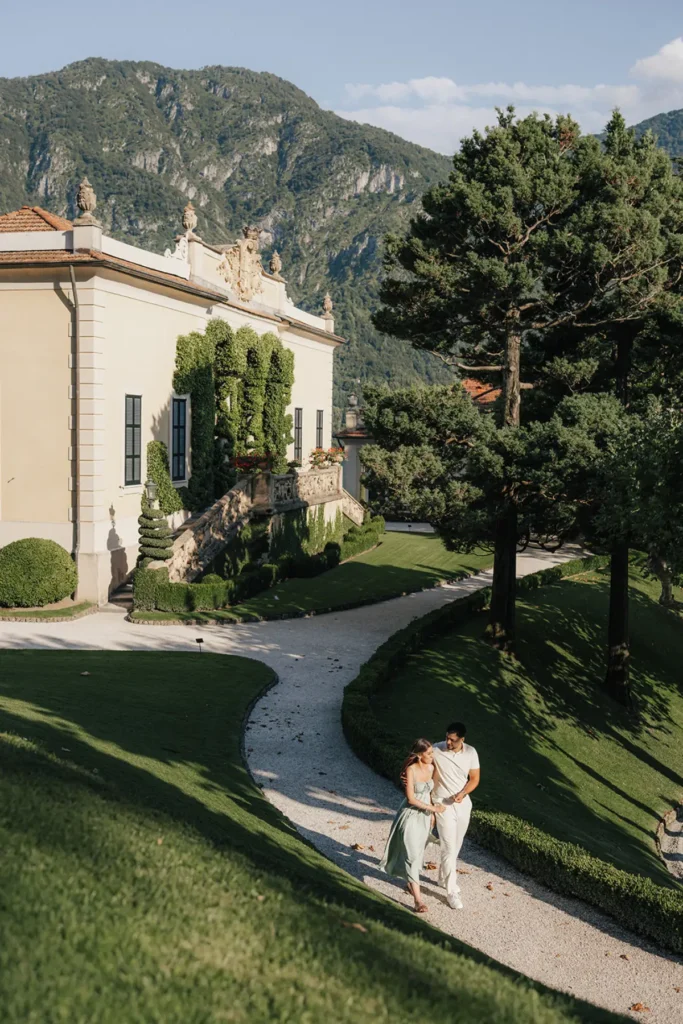Lake como italy proposal photo shoot villa del balbianello photographer